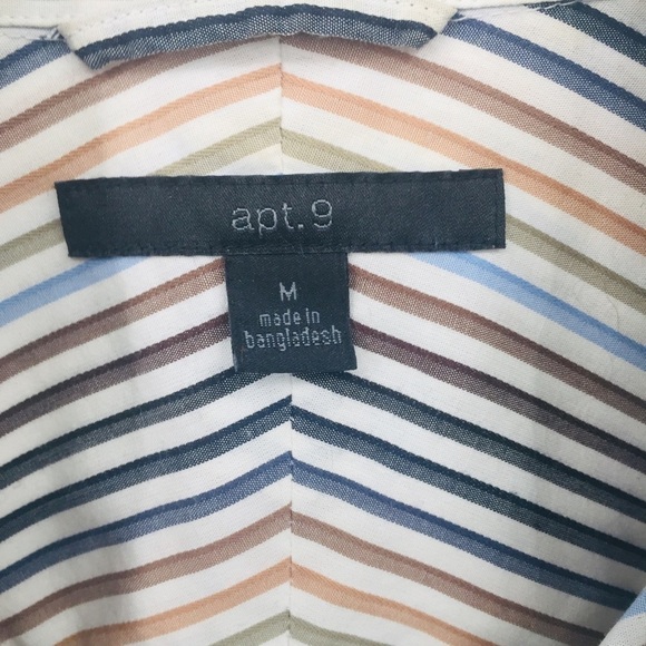 Apt 9 women’s button up striped top size M - Picture 2 of 7